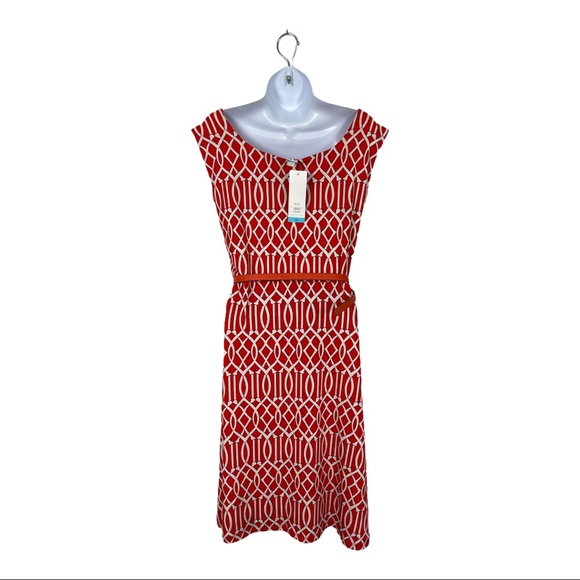 Dress A-Line Geometric Sleeveless Scoop-neck - Picture 4 of 8